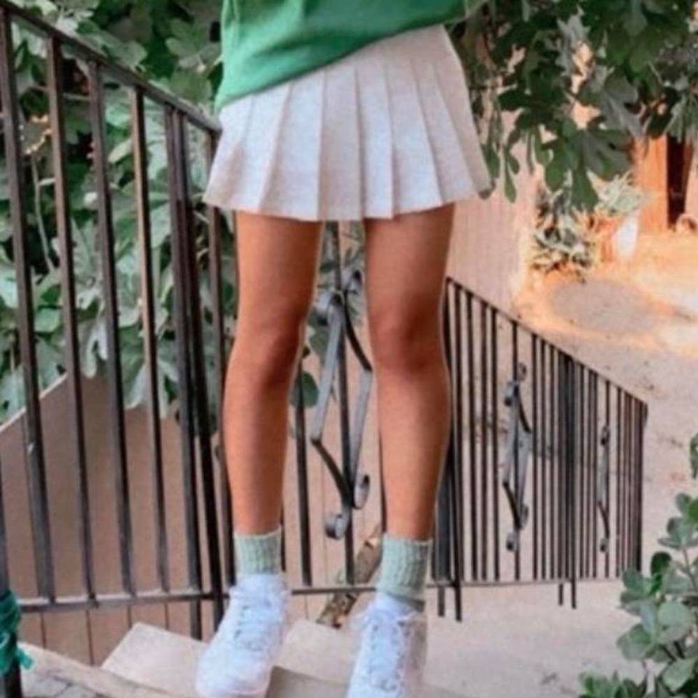White tennis skirt